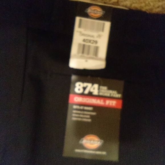 DICKIES 874 ORIGINAL FIT WORK PANT - 40x29 Black - Picture 3 of 4